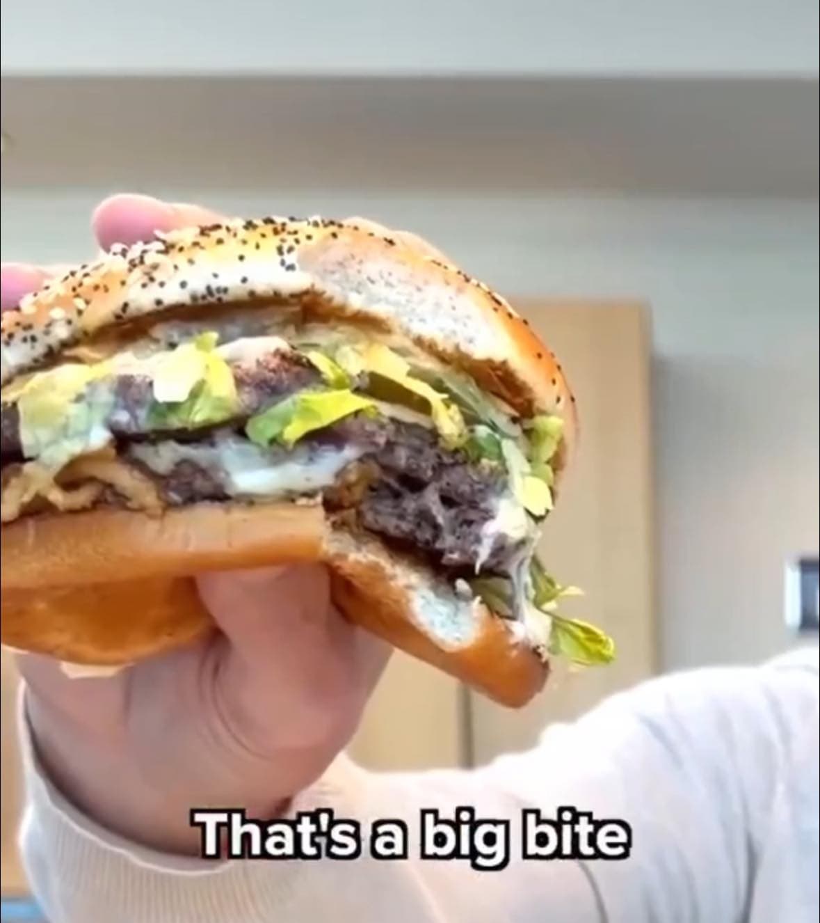 McDonald's CEO "That's a big bite" meme template