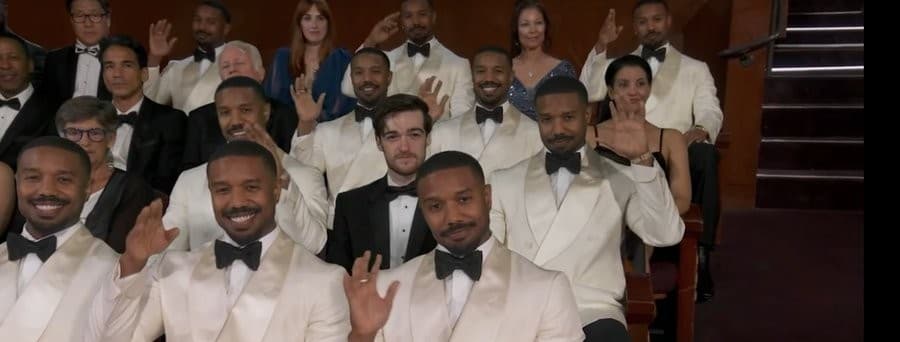 Michael B. Jordan as seat filler - Oscars 2026