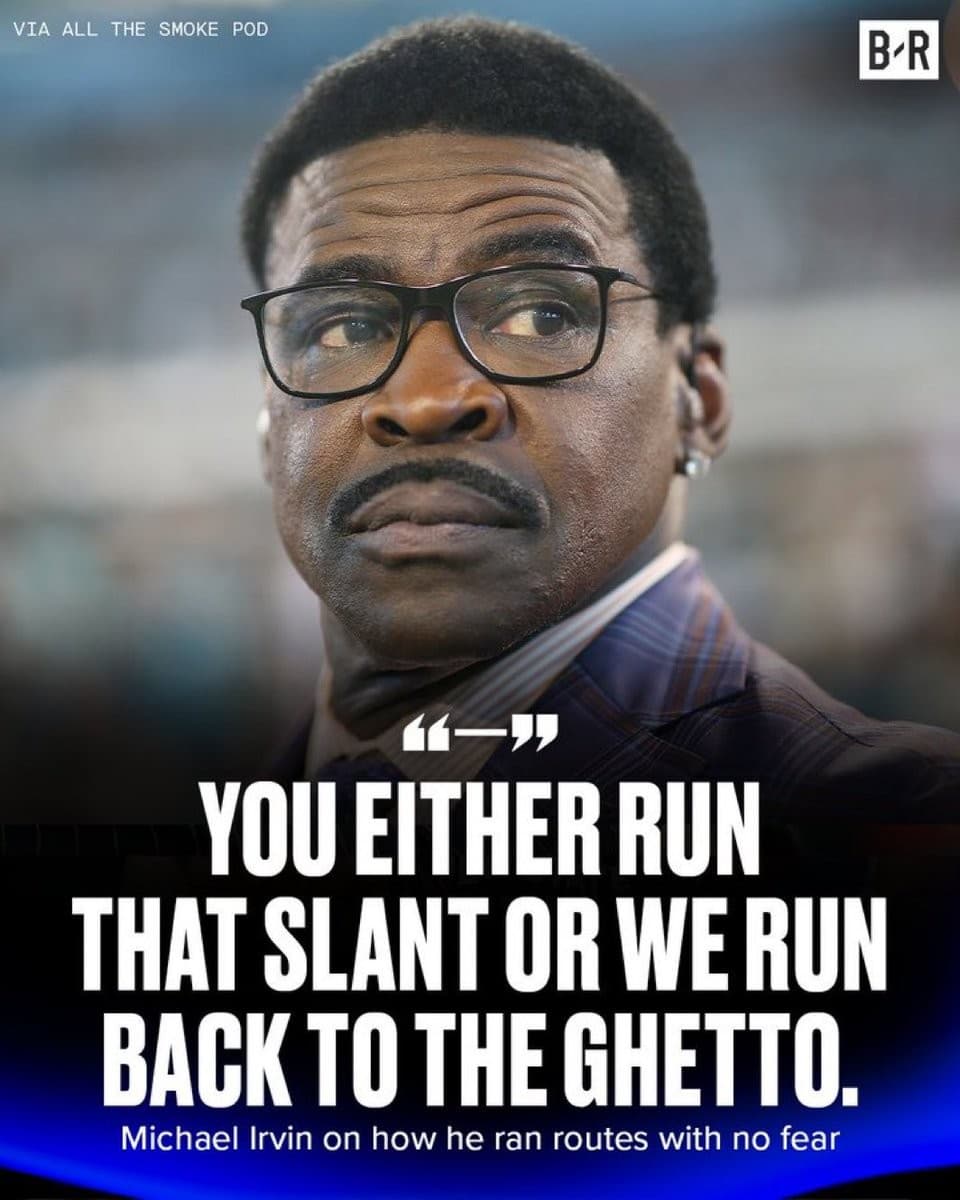 Michael Irvin "we run back to the ghetto" meme template