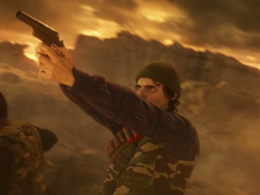 Mike with the flayer gun "Stranger Things S5" meme template