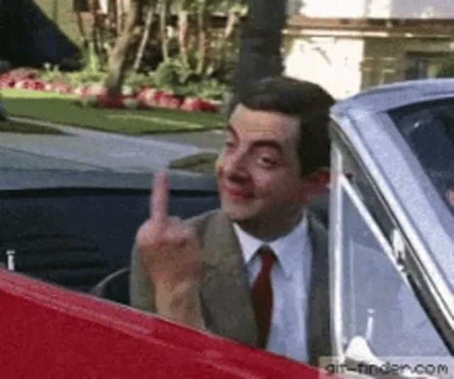 Mr. Bean Middle Finger