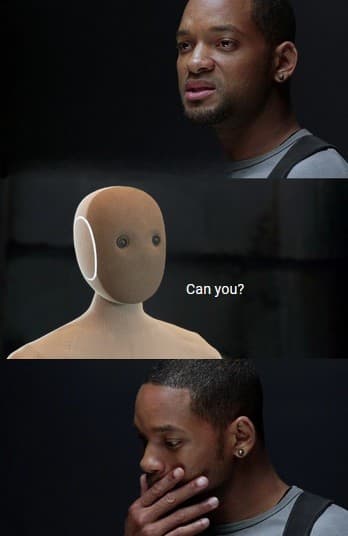 Neo Robot Will smith "can you?"