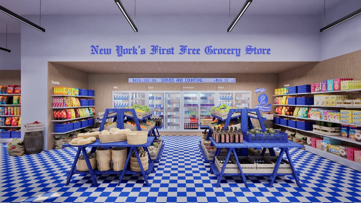 New York's first free grocery store Meme Template