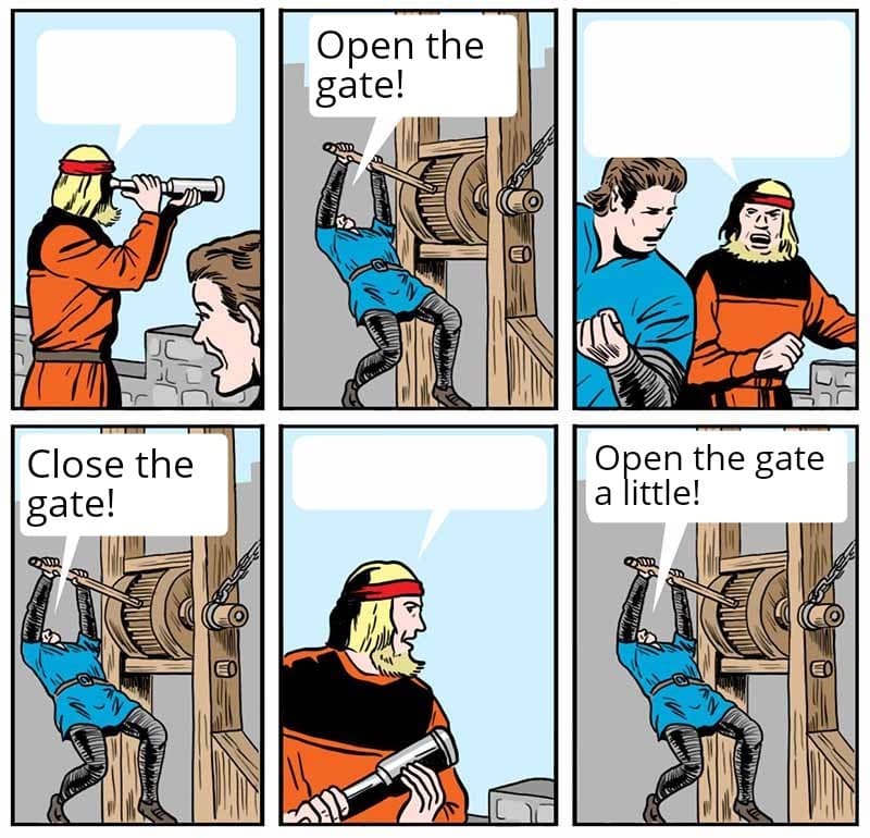 Open The Gate meme template