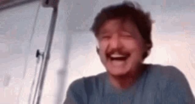 Pedro Pascal Laughing