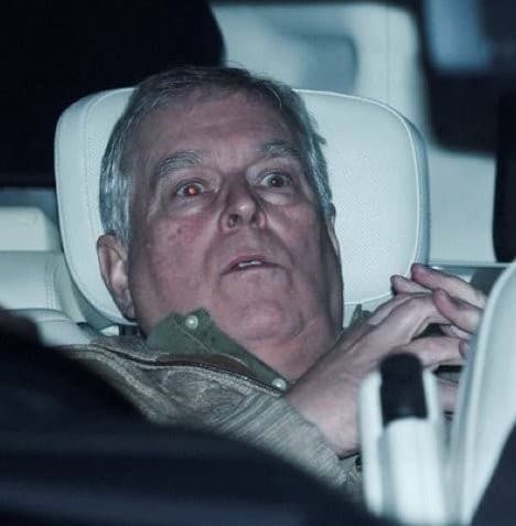 Prince Andrew in a car meme template