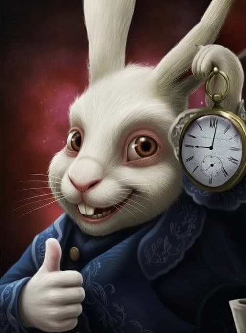Rabbit thumbs up meme template