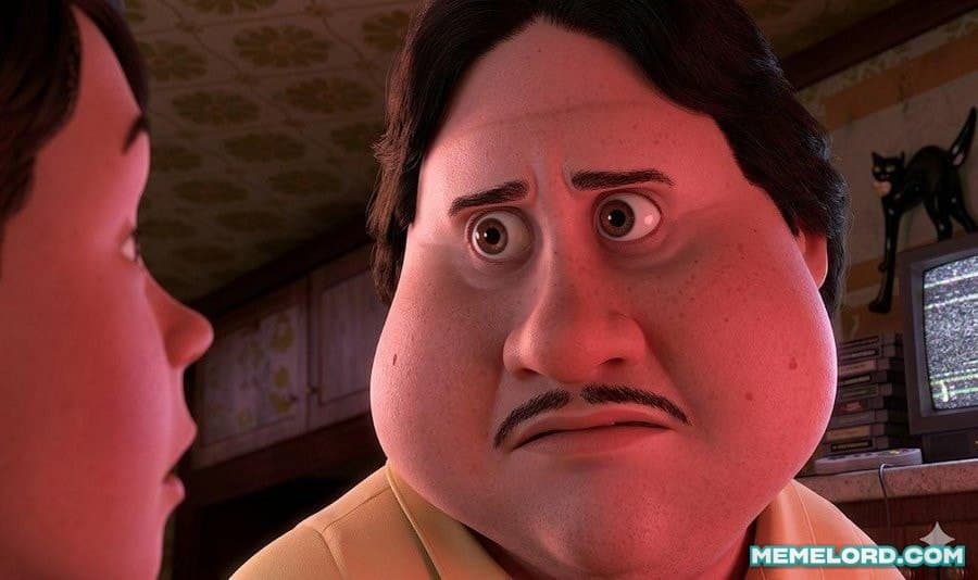 Reginald "Skull" Skulinski stare - 'Monster House' meme template