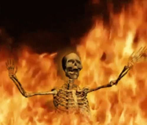 Skeleton Burning