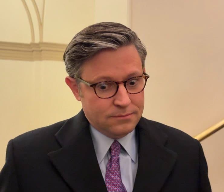 Speaker Mike Johnson discomfort reaction