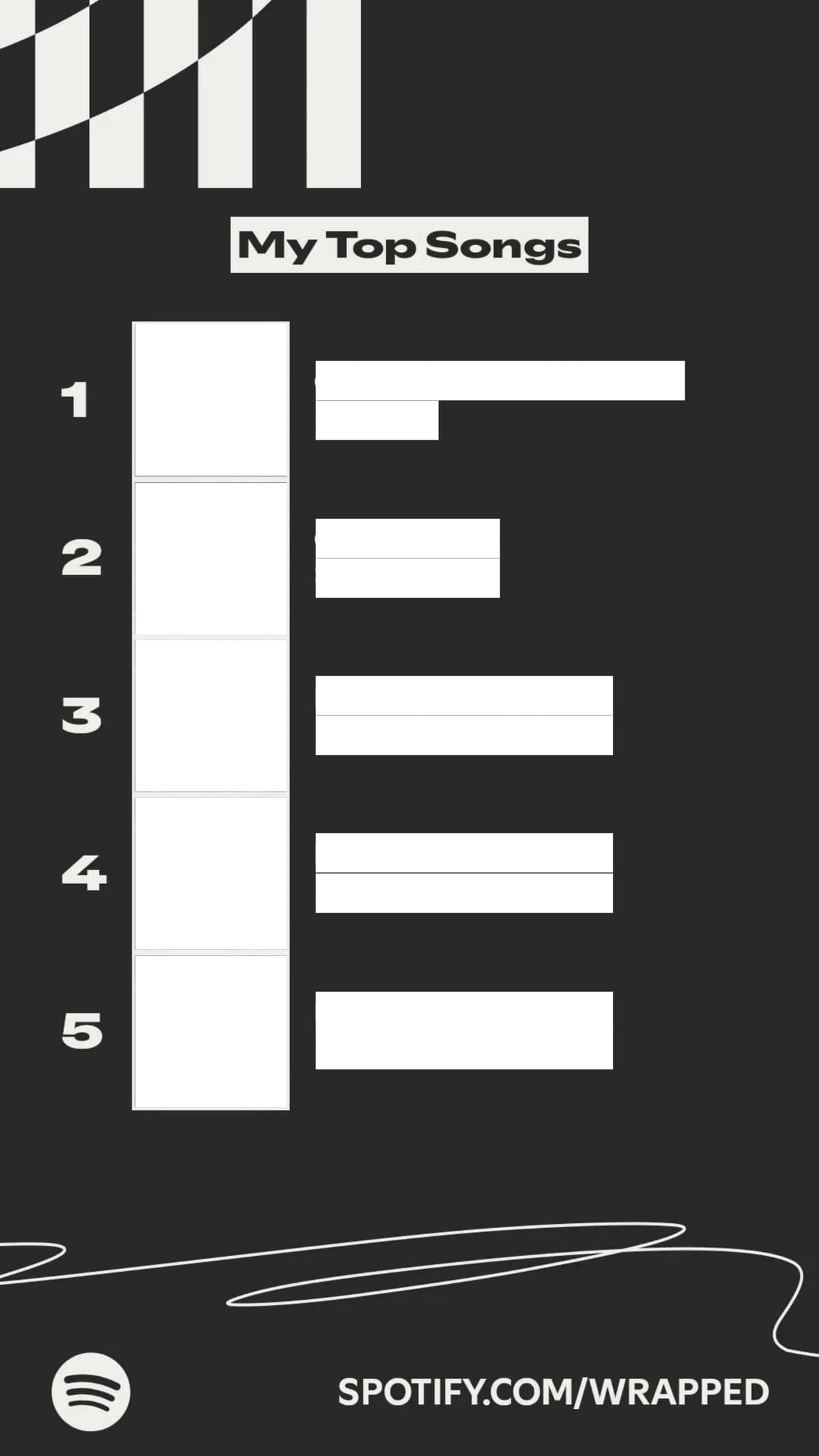 SpotifynWrapped (Songs) meme template