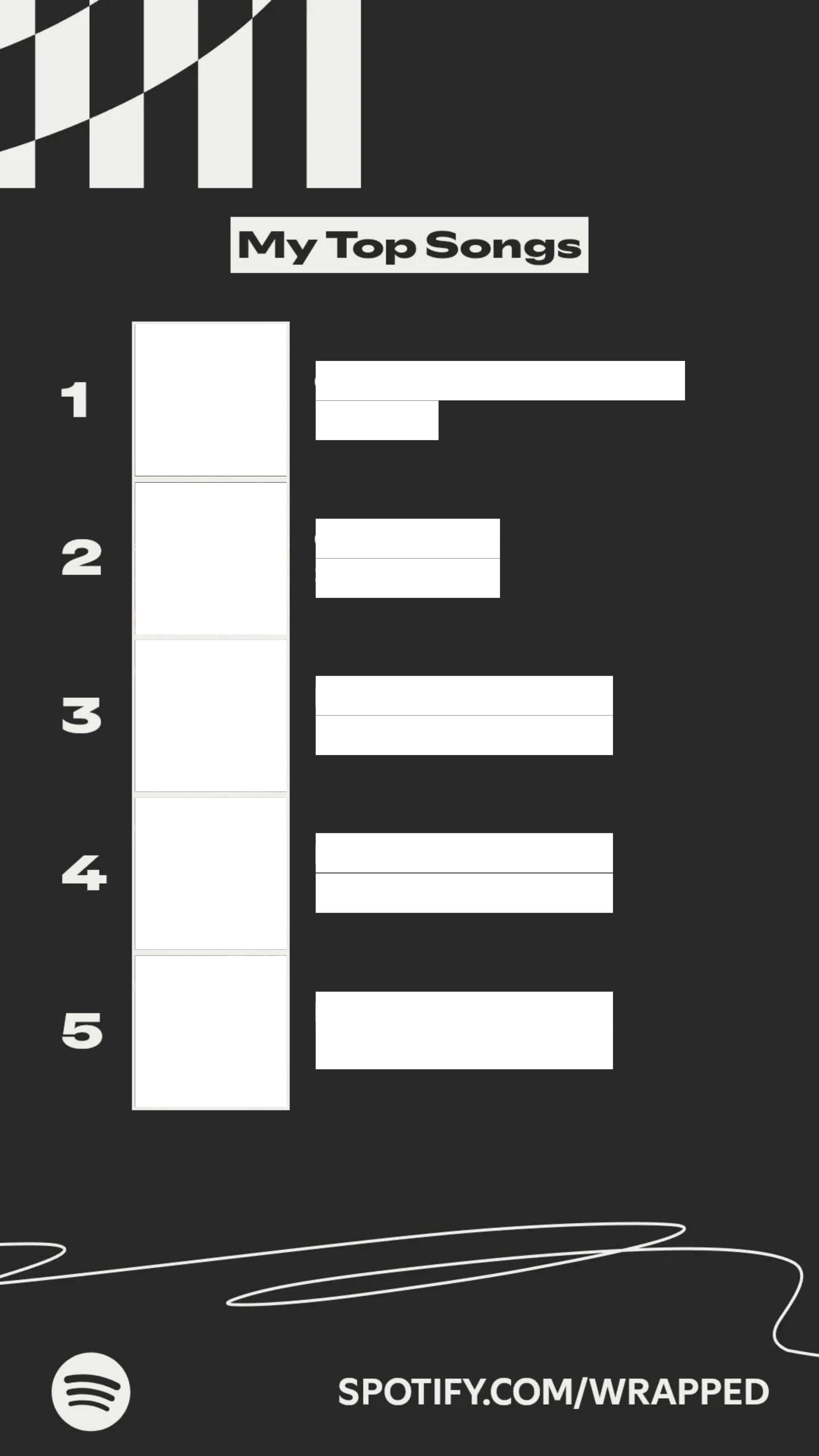 SpotifynWrapped (Songs) meme template