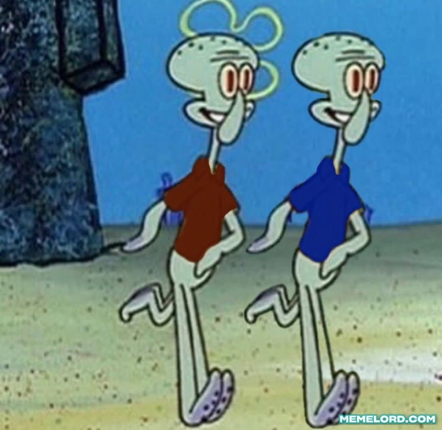 Squidward "When You Have a Friend" trend on X - (Use AI) meme template