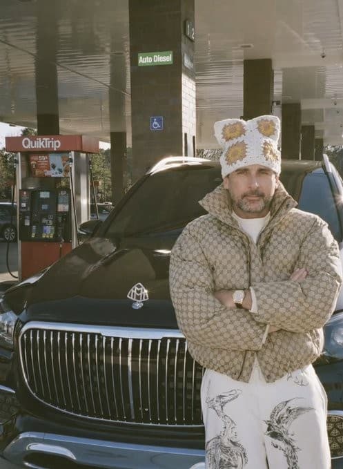 Steve Carell Aura Farming at a Gas station (AI Generated)