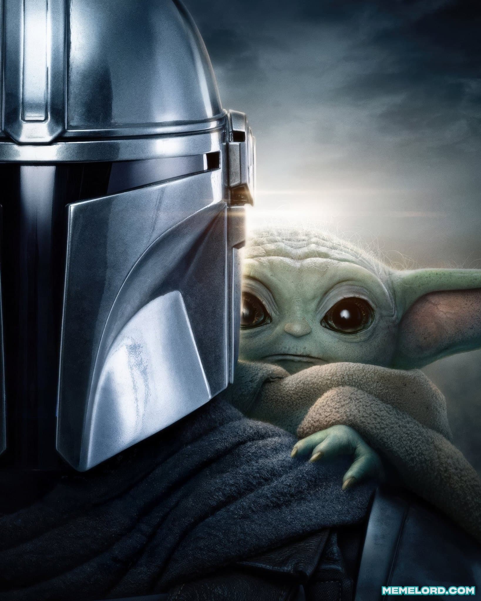 The Mandalorian and Grogu meme template