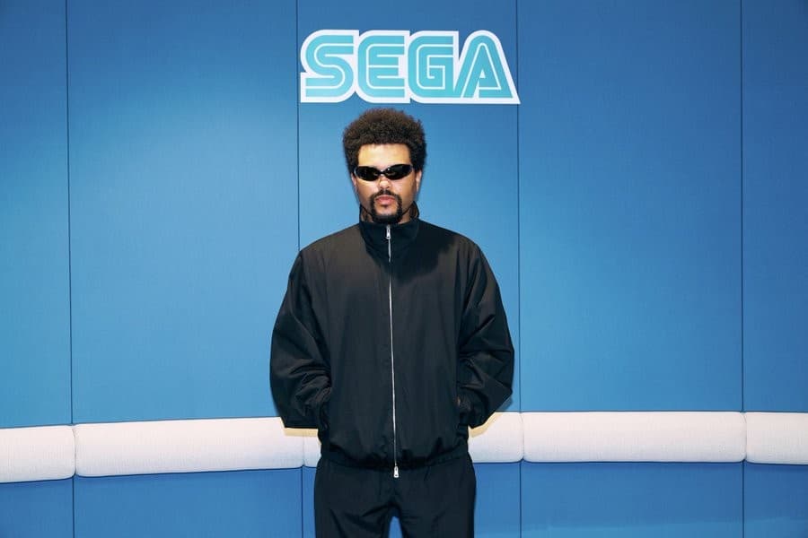 The Weeknd at Sega HQ in Japan looking like Yaga from JJK Meme Template
