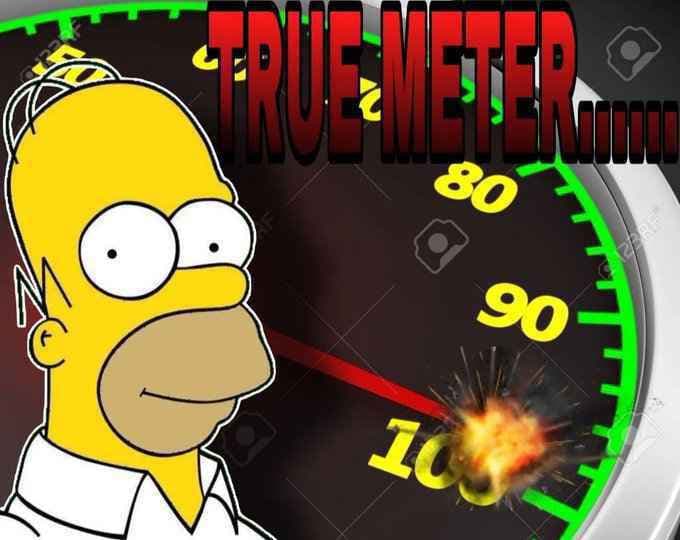 true meter meme template image.