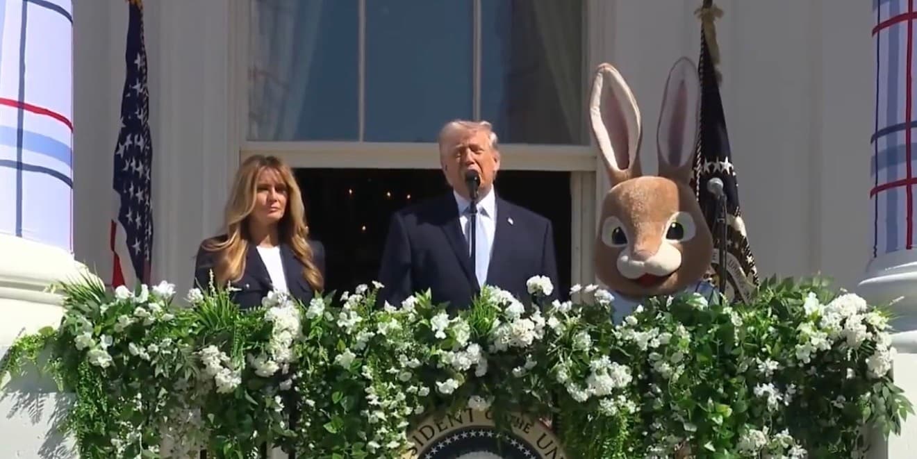 Trump, Melania, Easter Bunny meme template