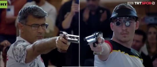 Turkish shooter Yusuf Dikec meme template