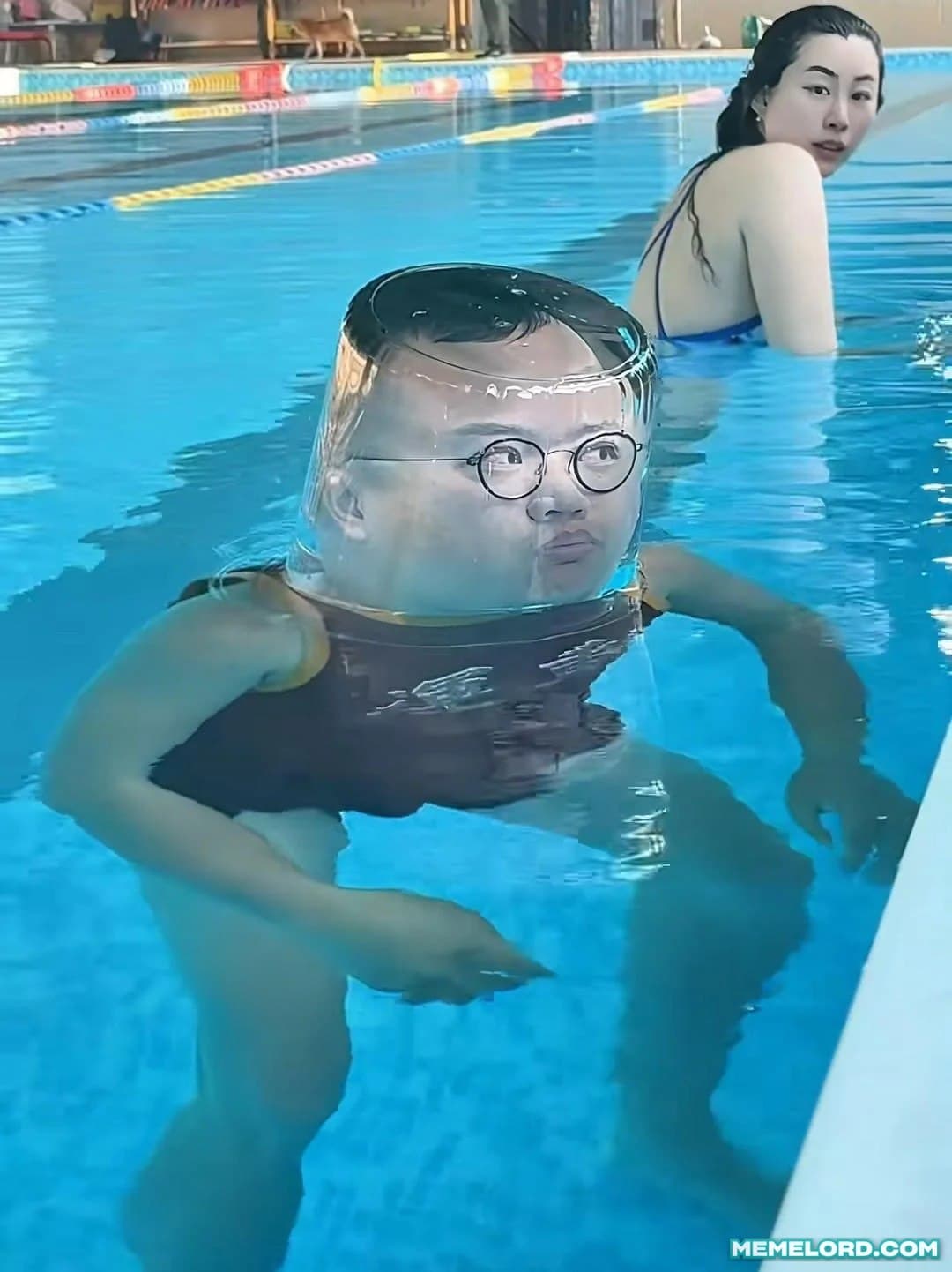 Water helmet guy meme template