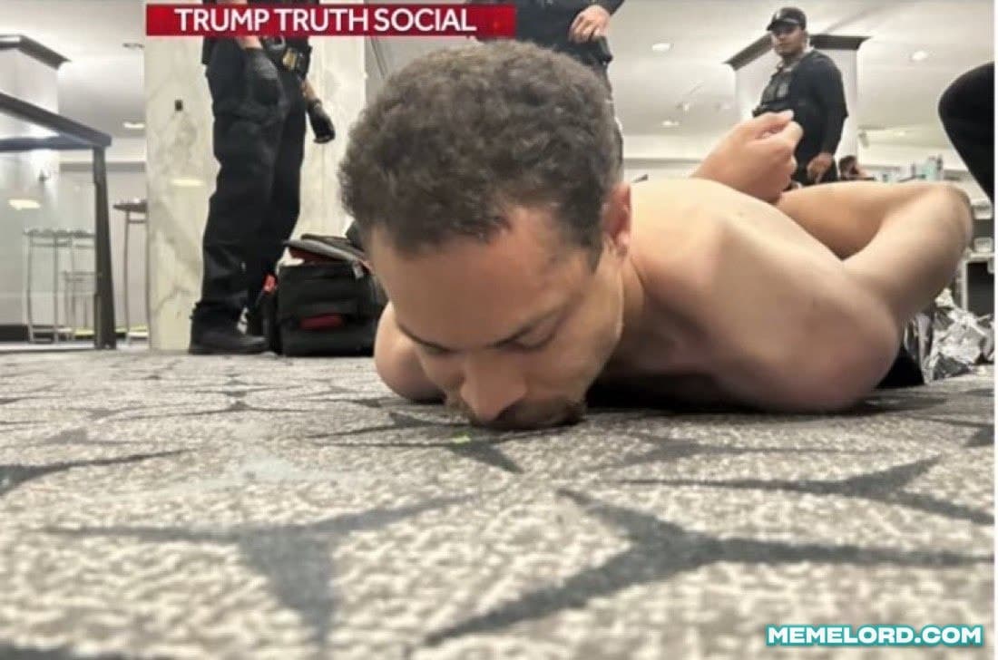 White House Correspondents Dinner shooter being detained meme template