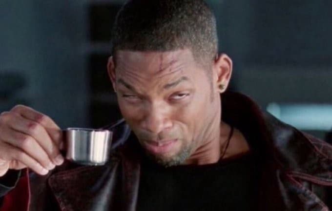 Will Smith coffee "I, Robot"