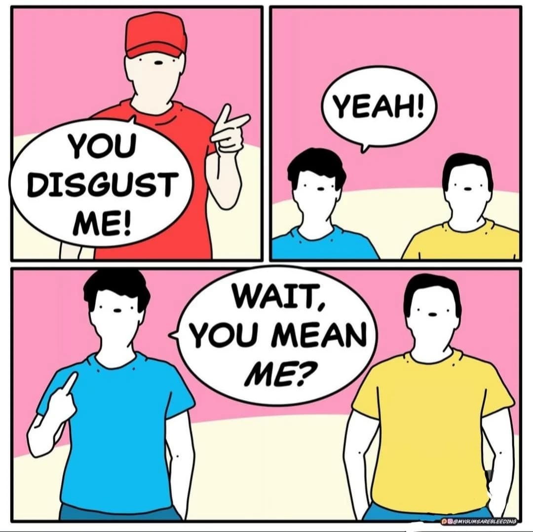 You disgust me meme template