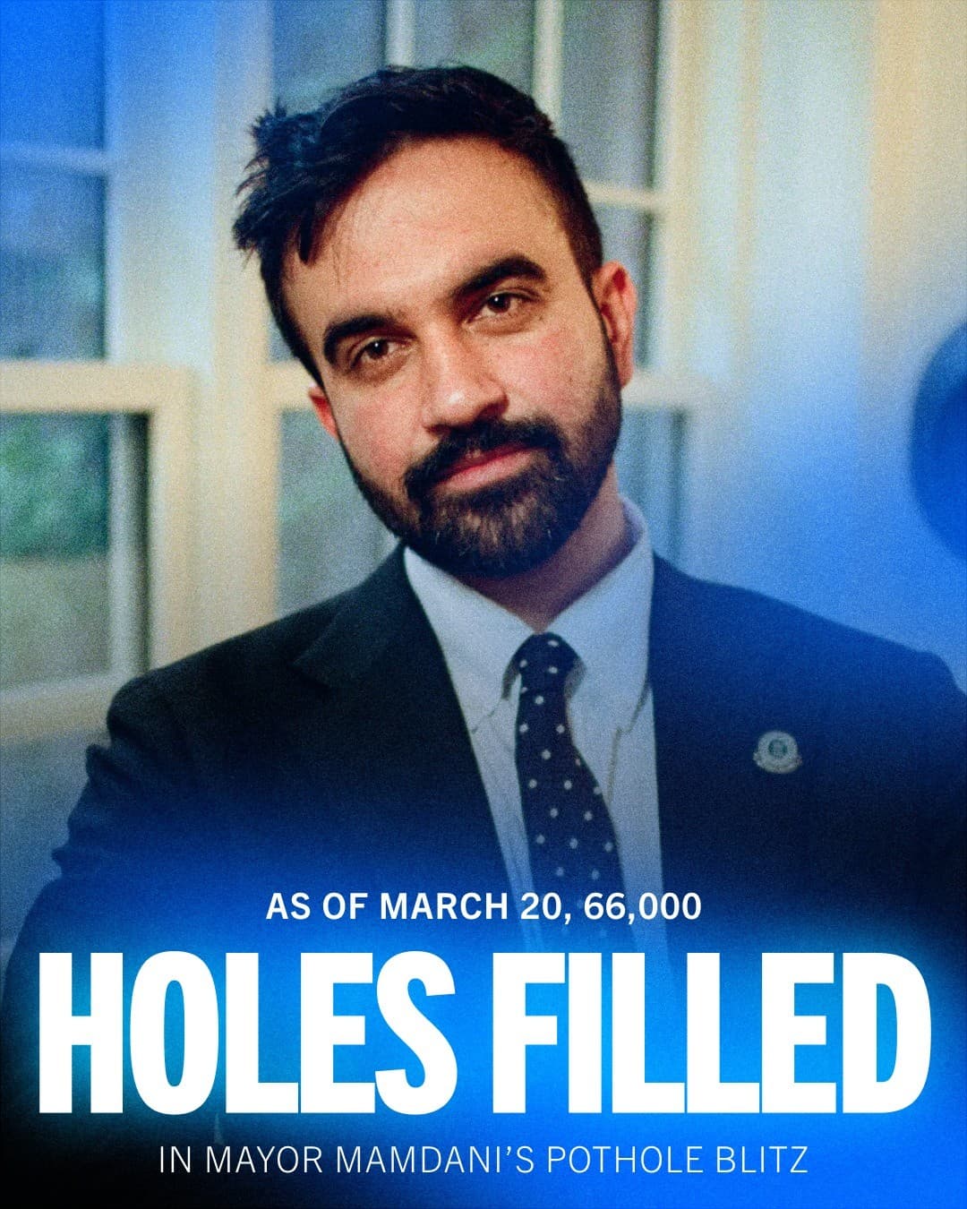 Zohran Mamdani 66,000 Holes Filled