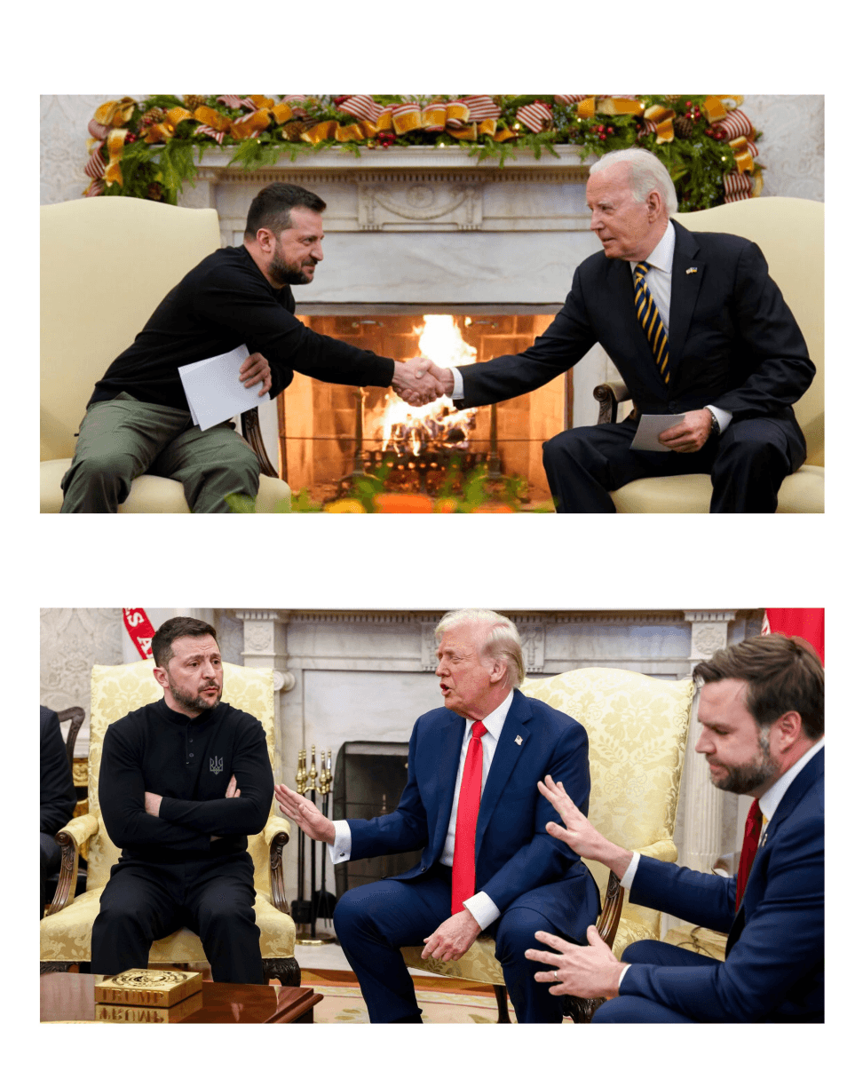 Zelenskyy Biden–Trump Contrast