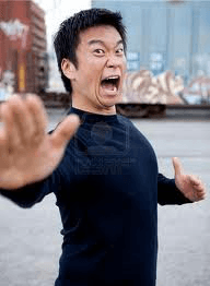Angry Asian Man Stop