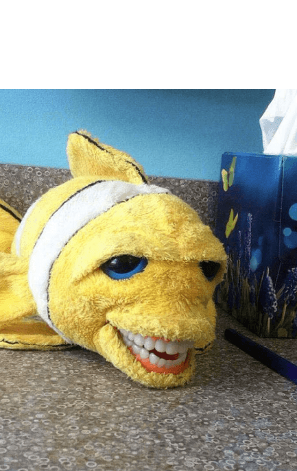 Creepy fish with teeth