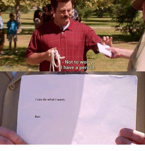 I have a permit meme template image.