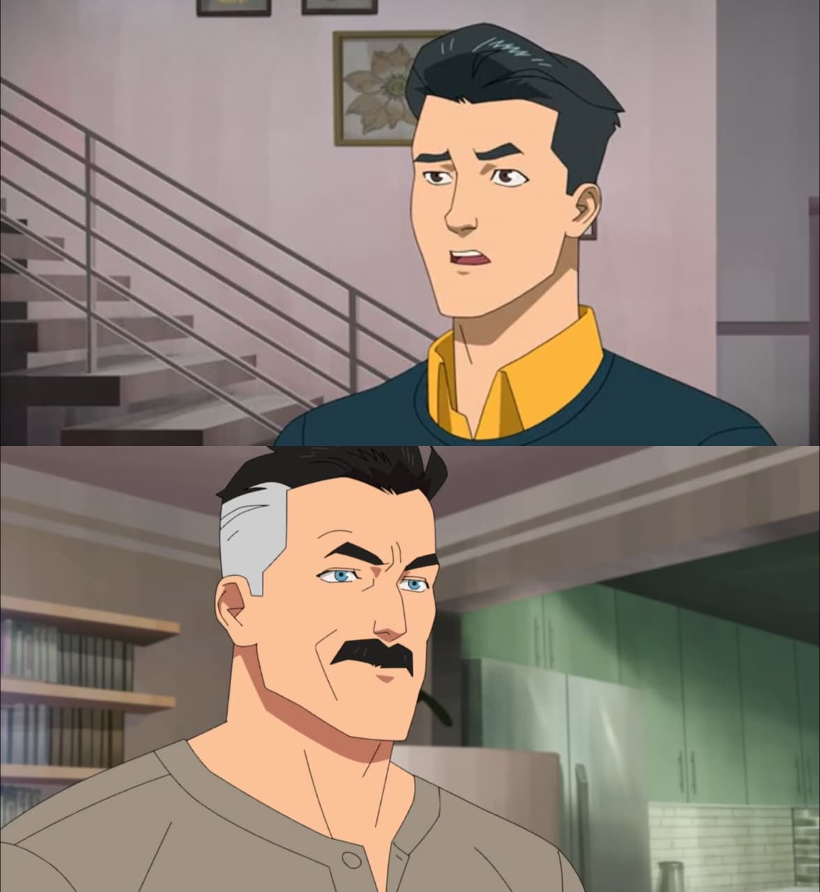 Invincible neat part meme template image.