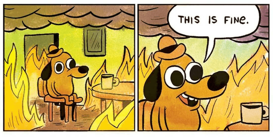 This Is Fine Meme Template