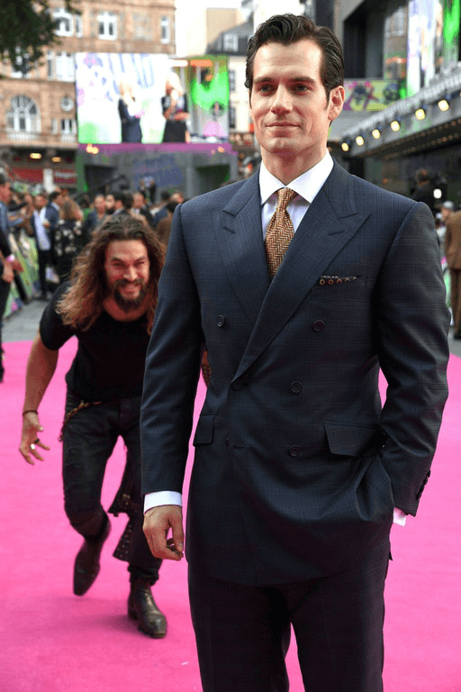 Jason Momoa Sneaking Up On Henry Cavill Meme Template