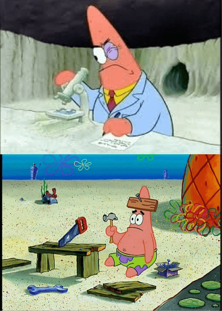 Patrick Smart Dumb Meme Template