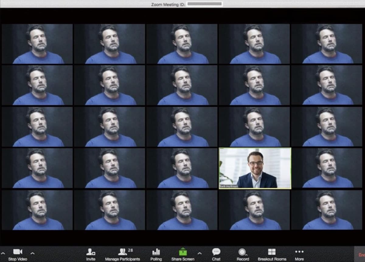 Ben Affleck Zoom Meeting Grid