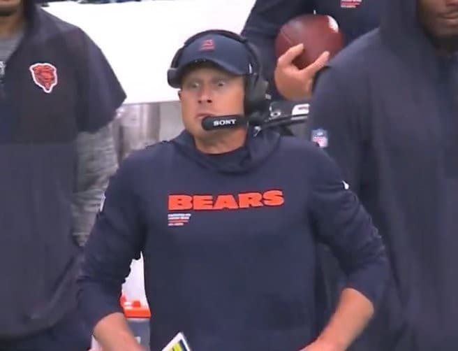 Matt Eberflus Shocked Bears Sideline Reaction