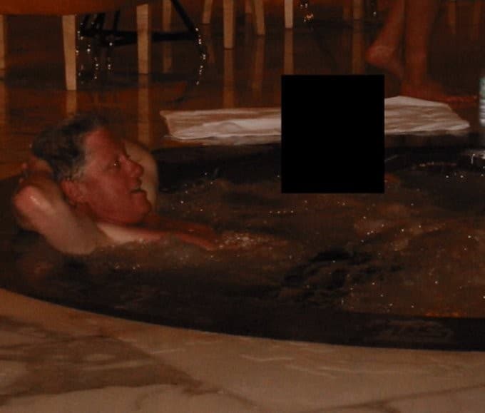 Bill Clinton In A Hot Tub