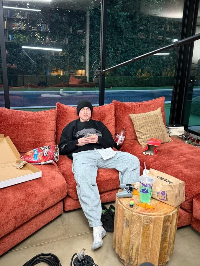 Bryan Johnson Junk Food Couch