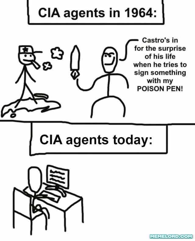 CIA Agents Today meme template