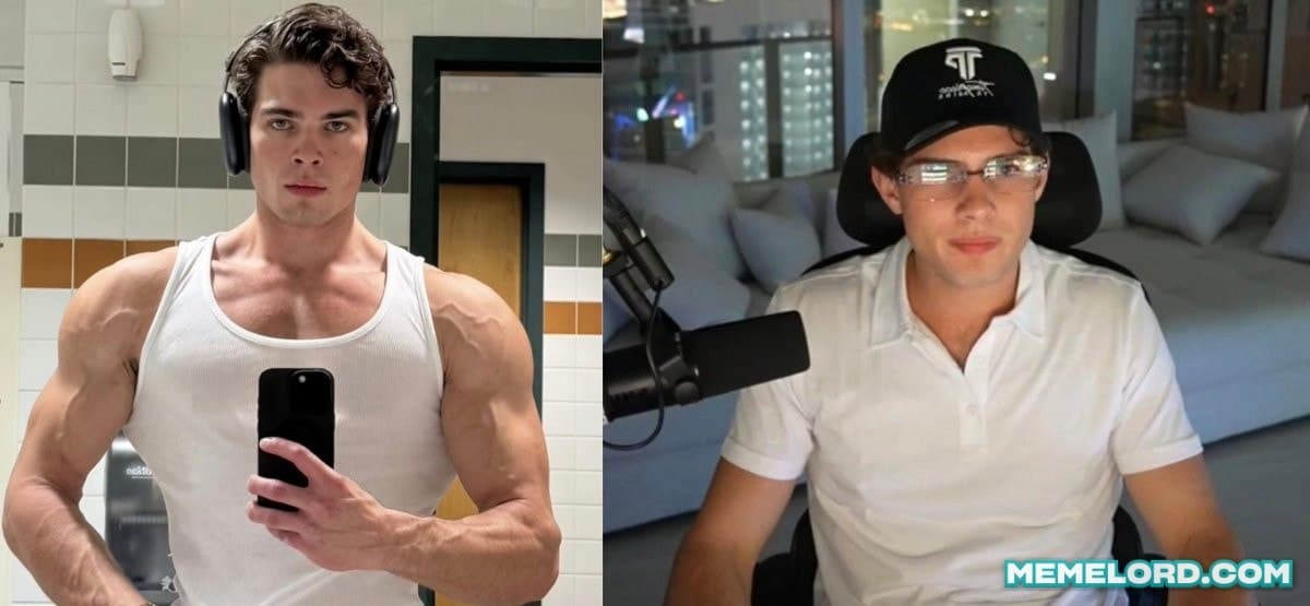 Clavicular before vs after 4 weeks without testosterone meme template