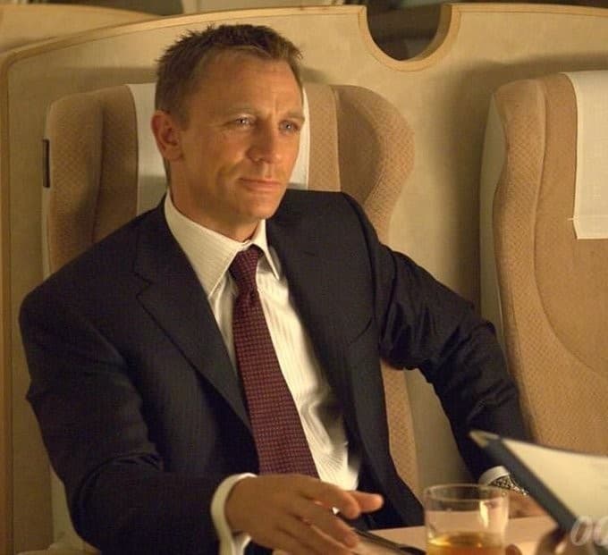 Daniel Craig smirking