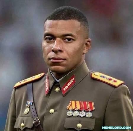 Dictator Mbappe meme template