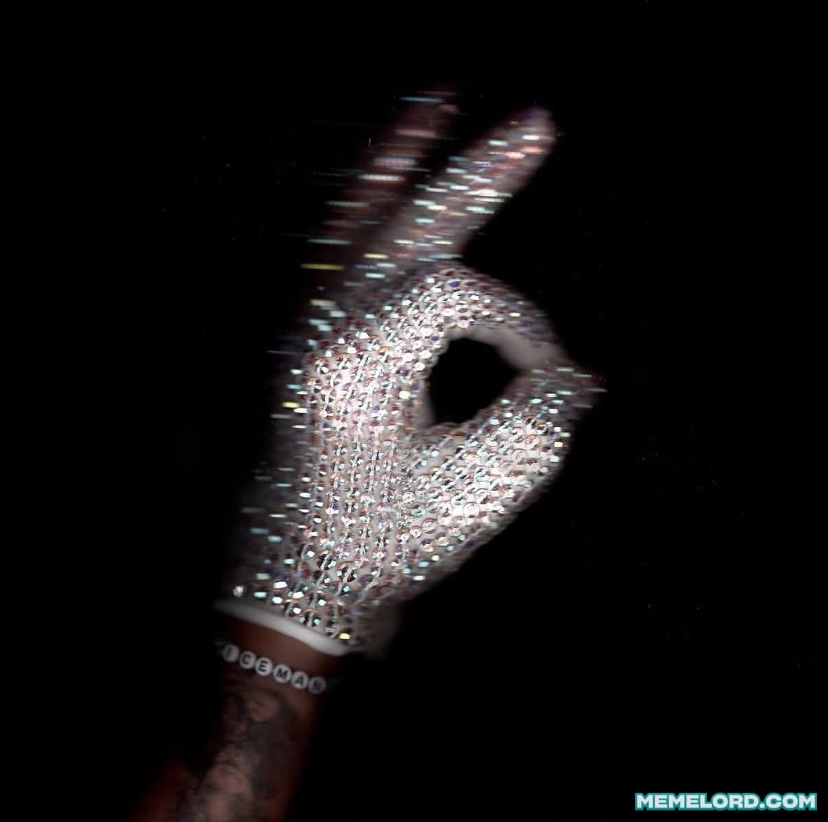 Drake jewel glove - ICEMAN album cover meme template
