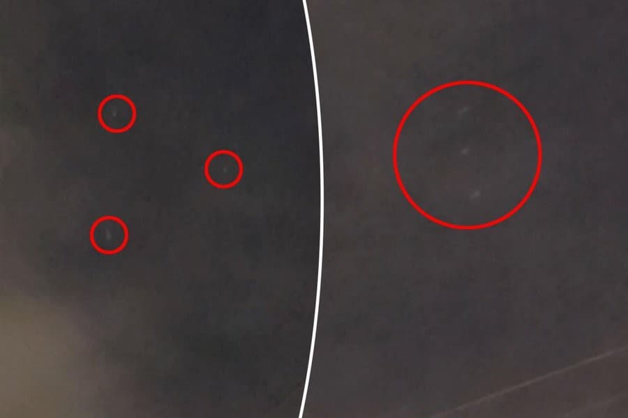 Eerie trio of UFOs chasing each other over New York City