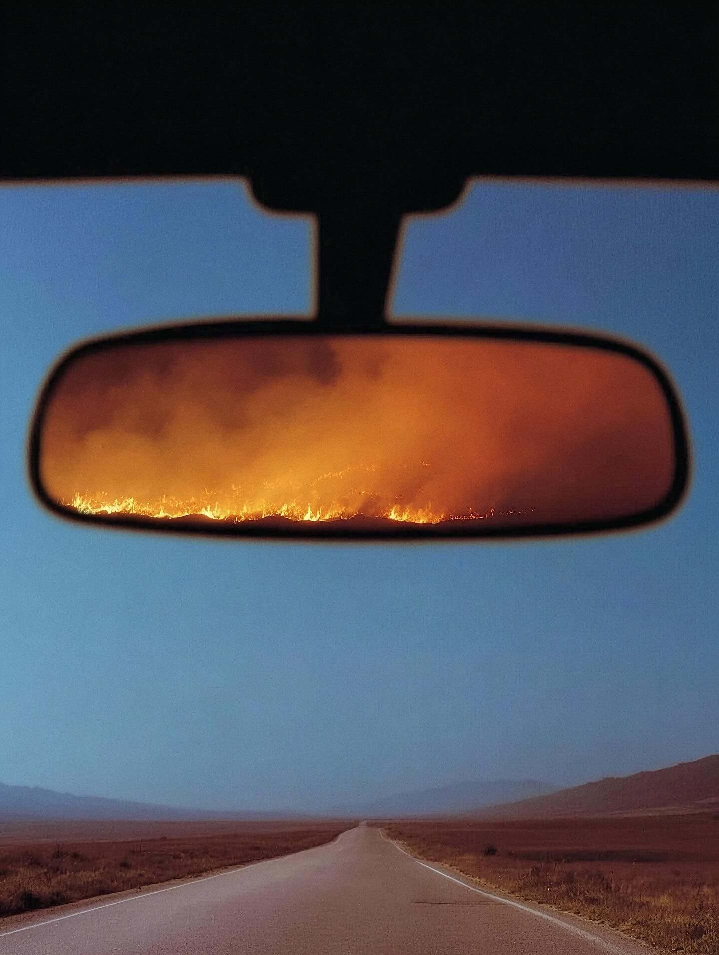Fire in the Rearview Mirror meme template