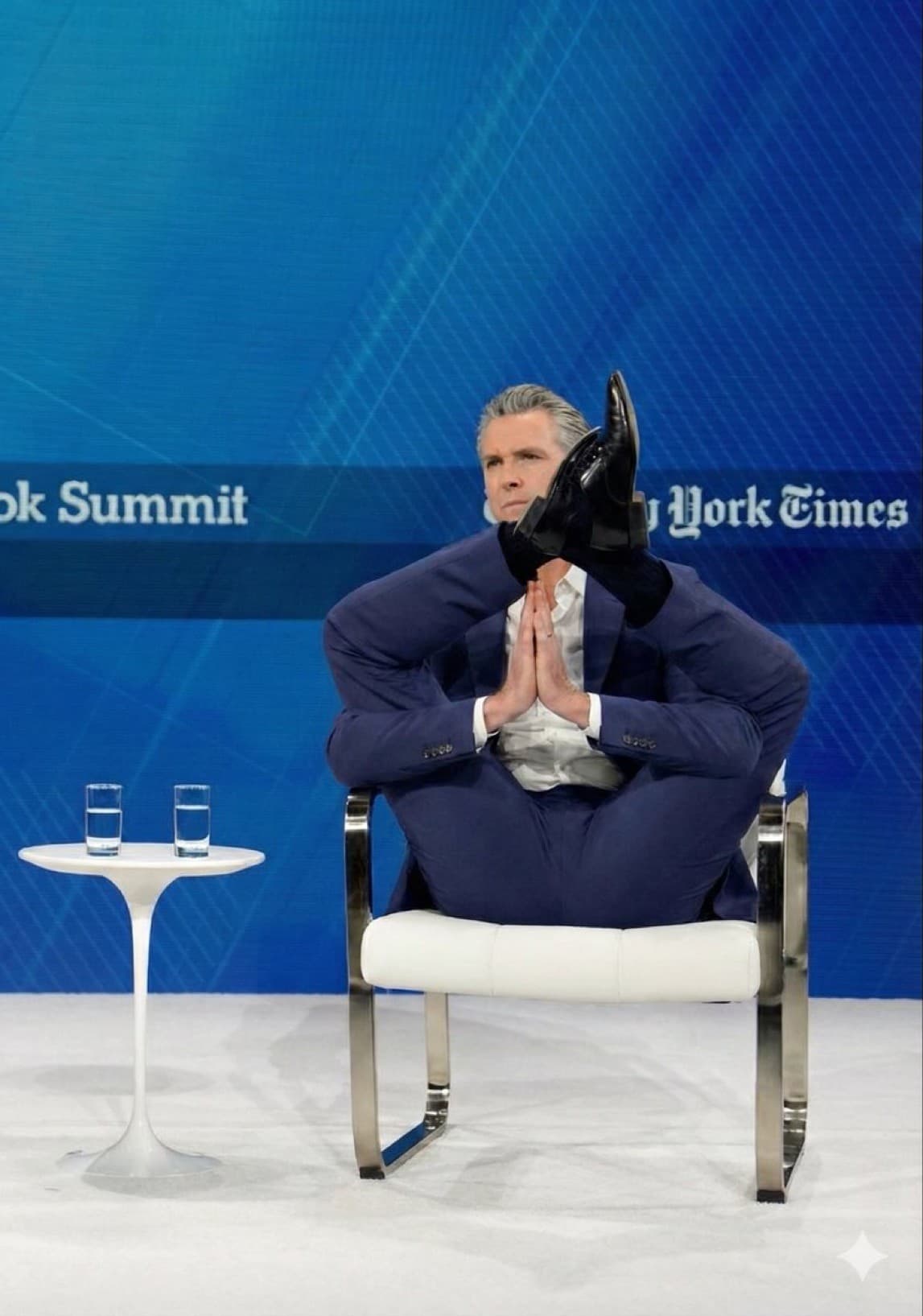 Gavin Newsom flexible
