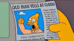 Grandpa Simpson Yelling At Cloud Meme Template