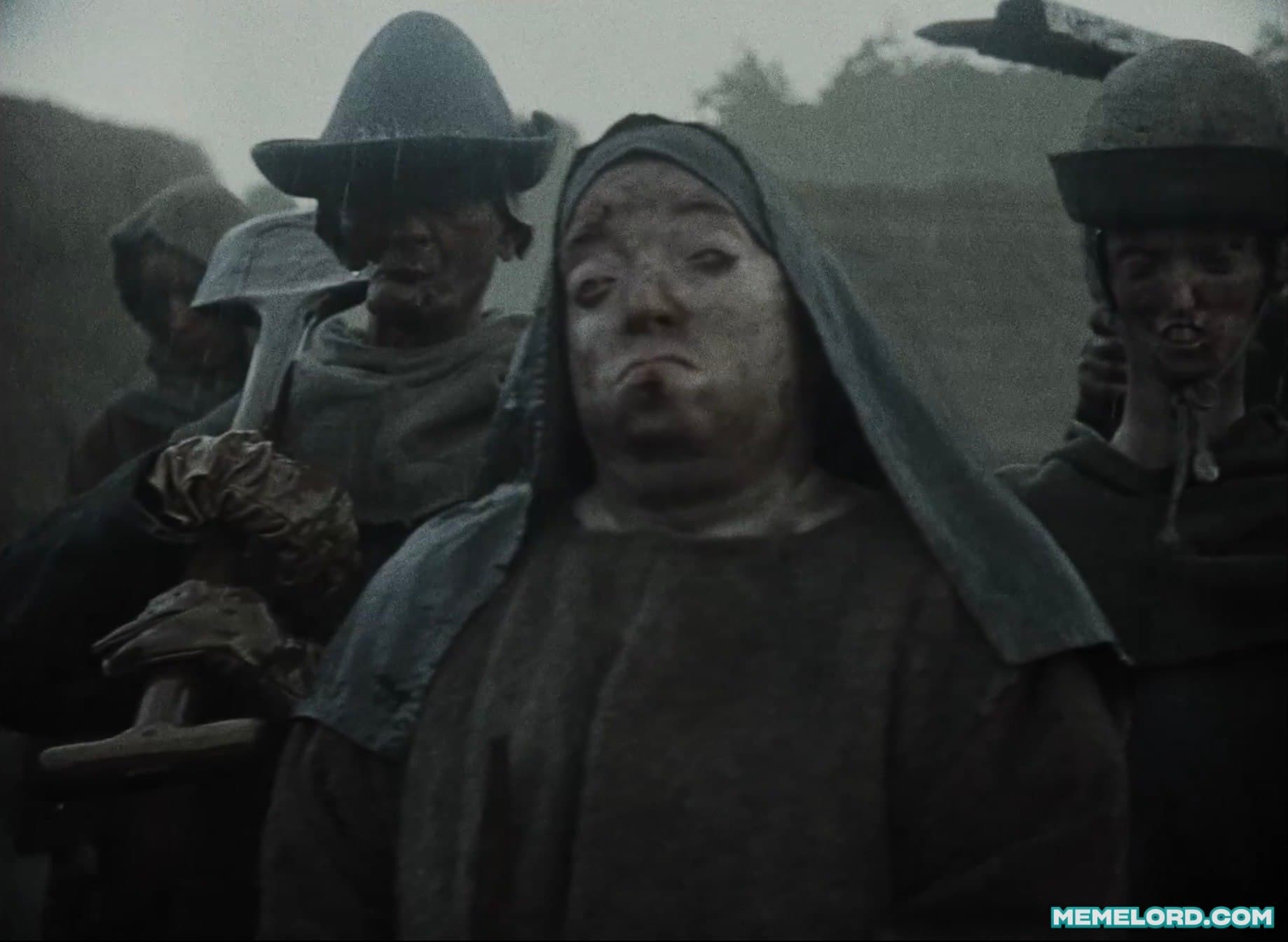 Grim medieval peasants - Werwulf meme template